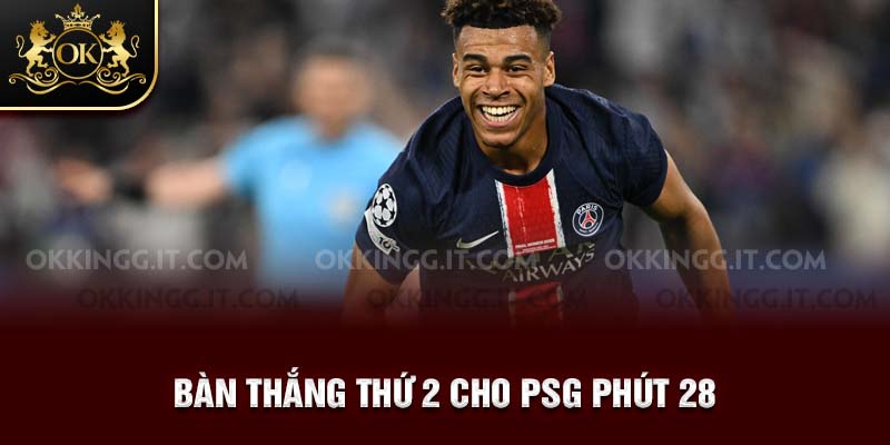 Bàn thắng thứ 2 cho PSG phút 28